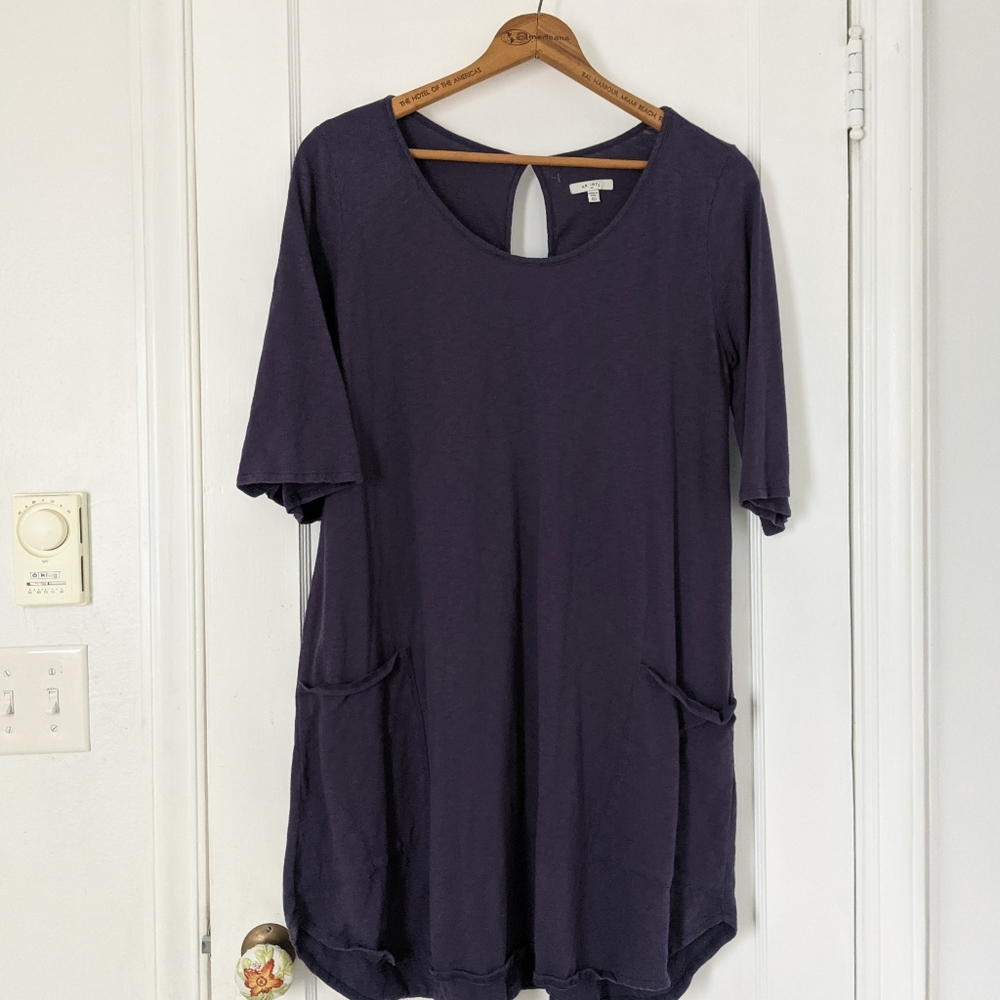 Krochet Kids blue organic pocket dress